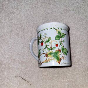 Mount Everest Tea Company strawberry plant theme coffee/tea cup rare GUC SEEPICS